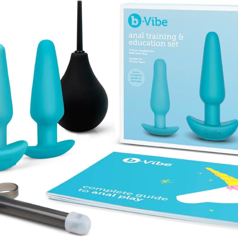 B-vibe rechargeable anal training and education butt plug set